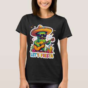 Camiseta Vamos a fiesta cinco de mayo divertido cactus mexi