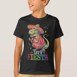 Camiseta Vamos a Fiesta Cinco De Mayo T Rex Dinosaurio