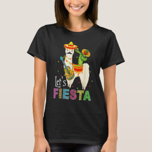 Camiseta Vamos a Fiesta Cinco Mexicano De Mayo Llama Cactus