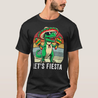Camiseta Vamos a Fiesta Mexicana Fiesta 5 De Mayo Dinosauri