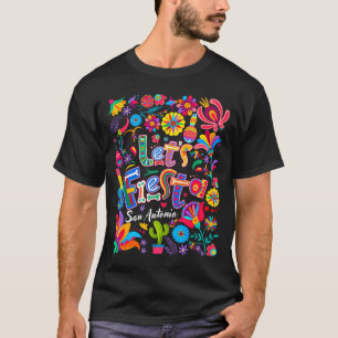 Camiseta Vamos a fiesta san antonio floral divertido cinco