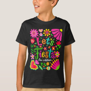 Camiseta Vamos a fiesta san antonio floral divertido cinco