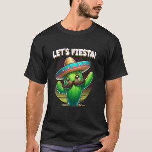 Camiseta Vamos a Fiestar Cinco de Mayo Dabbing Cactus Bigot