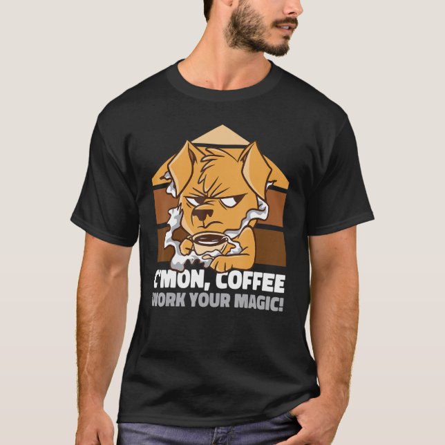 Camiseta Vamos a hacer café tu perro mágico Grim (Anverso)