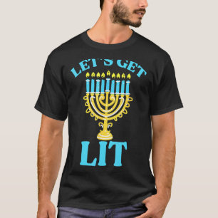 Camiseta Vamos a hacer que Lit Hanukkah Jew Menorah Jewish 