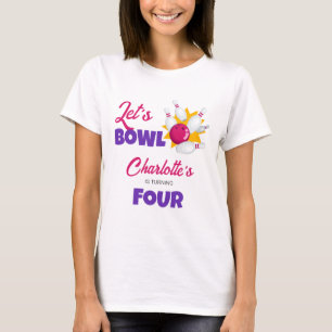 Camiseta Vamos a jugar bolos Fiesta de cumpleaños de bolos 