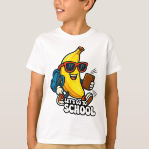 Camiseta Vamos a la escuela plátanos divertidos de vuelta a