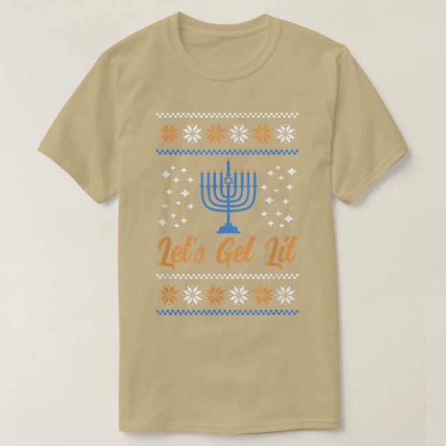 Camiseta Vamos a levantar Hanukkah  (Diseño del anverso)