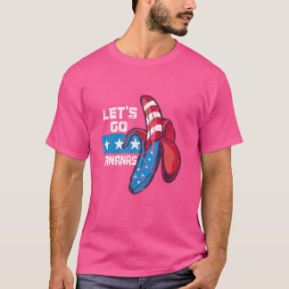 Camiseta Vamos a los plátanos Bandera estadounidense Grunge