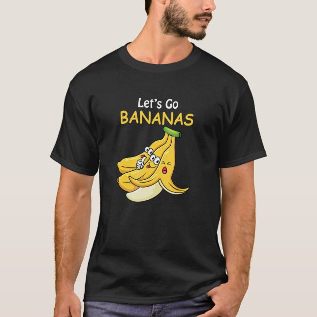 Camiseta Vamos a los plátanos para chicos y Chicas. (Anverso)