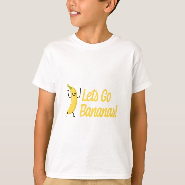 Camiseta ¡Vamos a los plátanos! Personalizado bananera. (Anverso)