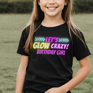 Camiseta Vamos a lucir el cumpleaños de un neón colorido y