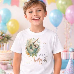 Camiseta Vamos a pasar el rato cumpleaños de niños perezoso