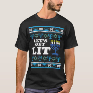 Camiseta Vamos a poner Navidades judíos feos de Hanukkah