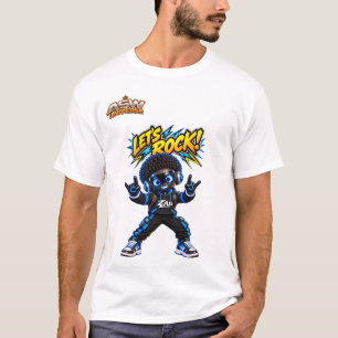 Camiseta ¡Vamos a Rockear! Gráfico del Robot de AI Rock and