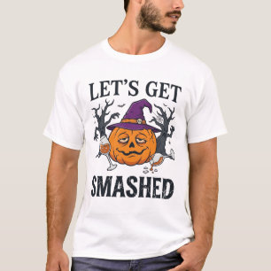 Camiseta Vamos a romper calabaza de Halloween sombrero de b
