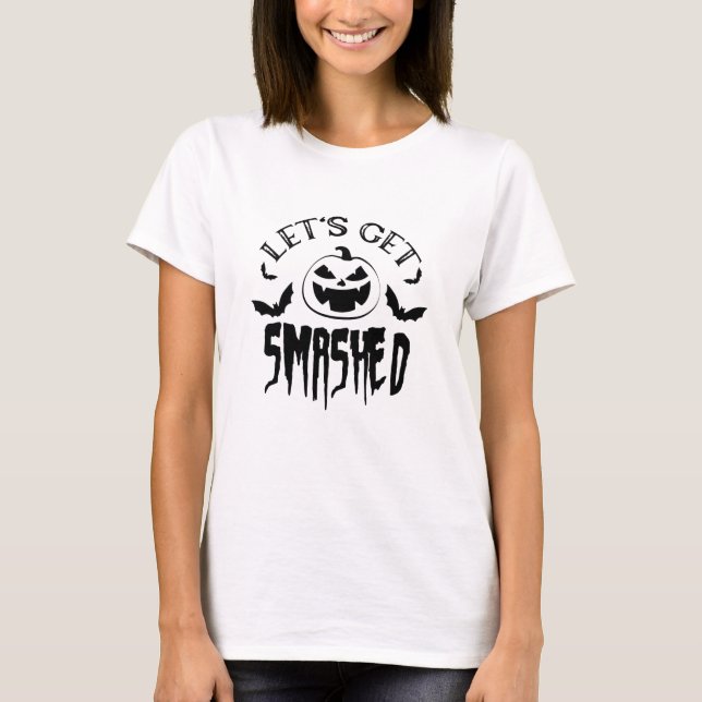 Camiseta Vamos a rompernos la calabaza de Halloween (Anverso)