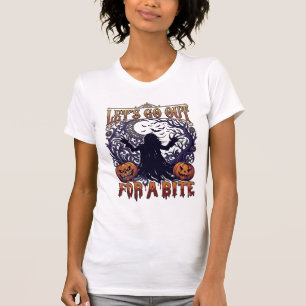 Camiseta Vamos a salir morder fantasmas calabazas murciélag