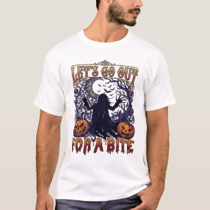 Camiseta Vamos a salir morder fantasmas calabazas murciélag