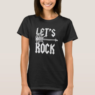 Camiseta Vamos a seguir Skeleton Guitar Band Guitarrista Ro