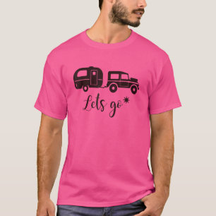 Camiseta Vamos A Senderismo Camping Glamping Gráfica Para H