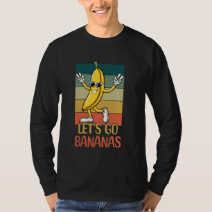 Camiseta Vamos a ser bananas Kawaii Plátano Amarillo Fruta