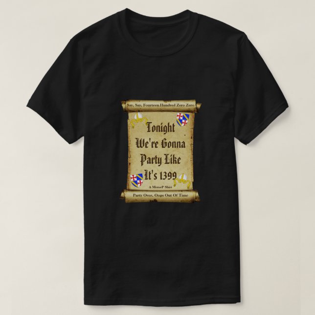 Camiseta Vamos a ser Fiestas como si fuera 1399 - Una camis (Diseño del anverso)