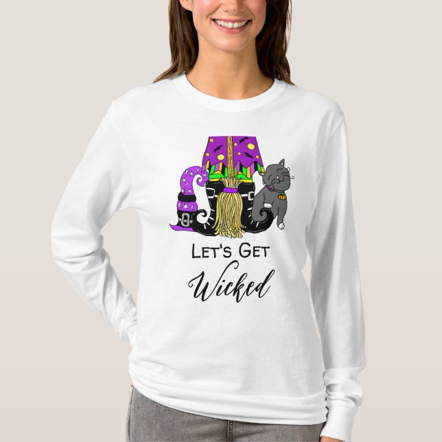 Camiseta Vamos a ser malvados | Escoba de bruja (Anverso)