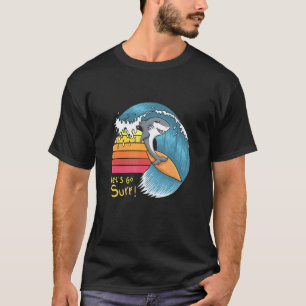 Camiseta Vamos A Surf Shark En Surfboard Surfing