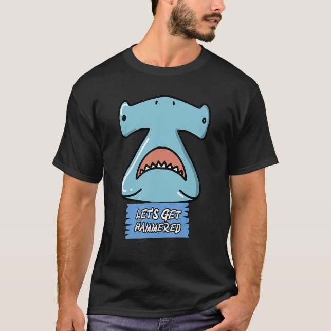 Camiseta Vamos a tomar tiburón martillo martillo (Anverso)