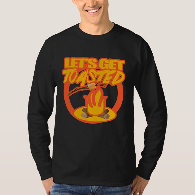 Camiseta Vamos a tostarse Gracioso Camping (Anverso)
