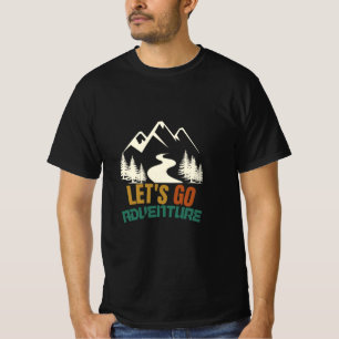 Camiseta Vamos Aventura Montaña Vintage Senderismo Retro Gr
