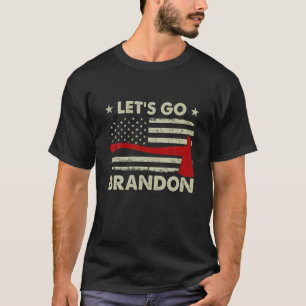 Camiseta Vamos Ax Brandon Bandera Americana Delgada Línea R