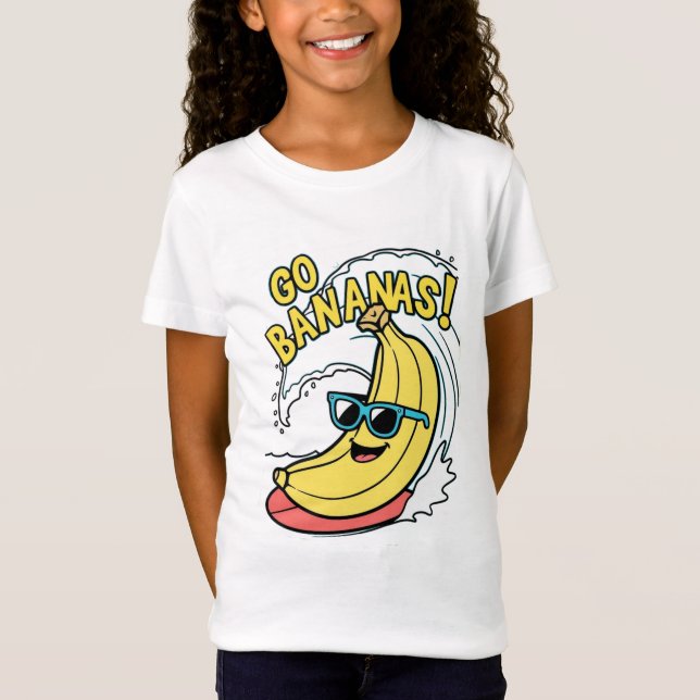 Camiseta ¡Vamos Bananas! Surfing Banana Kids's T-Shirt (Anverso)
