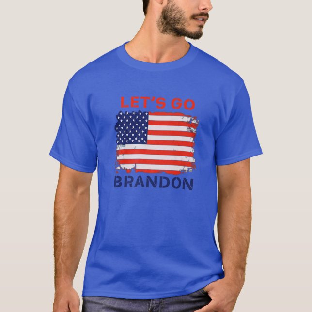 Camiseta Vamos Brandon Bandera Americana Meme Cant Gi (Anverso)