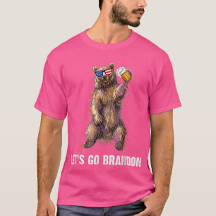 Camiseta Vamos Brandon Bandera Americana Tees Funny Bear Dr