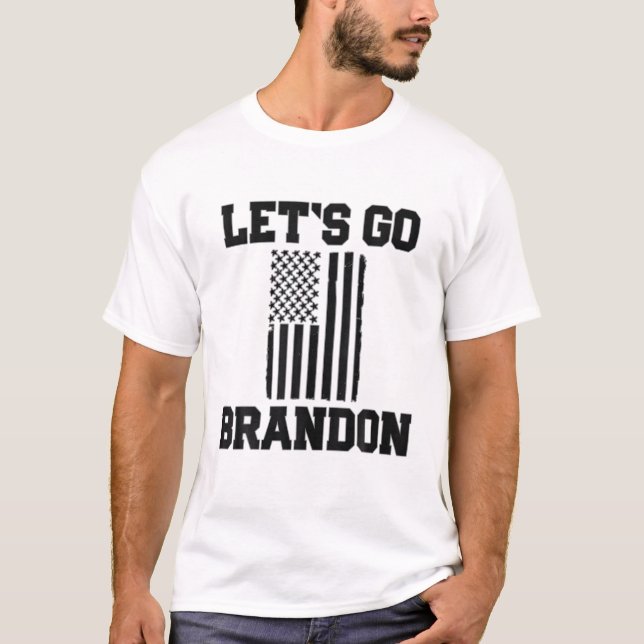 Camiseta Vamos Brandon, bandera patriótica norteamericana n (Anverso)