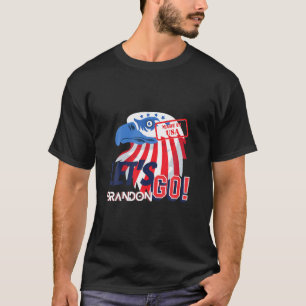 Camiseta Vamos Brandon Brandon Brandon Bandera de Estados U