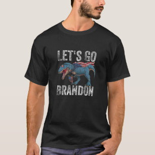 Camiseta Vamos Brandon - Dinosaurio con bandera estadounide