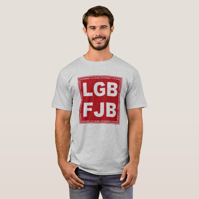 Camiseta ¡Vamos Brandon! F**k Joe Biden LGB FJB (Anverso completo)
