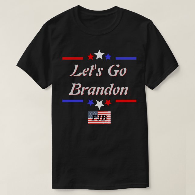 Camiseta Vamos Brandon FJB Estrellas rojas azules rojas Dk (Diseño del anverso)