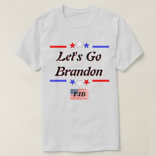 Camiseta Vamos Brandon FJB Red White Blue Stars Lt (Diseño del anverso)