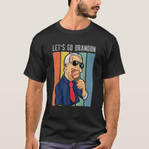 Camiseta Vamos Brandon Gracioso Meme de Cone Crema de Hielo