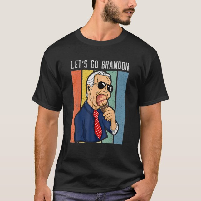 Camiseta Vamos Brandon Gracioso Meme de Cone Crema de Hielo (Anverso)
