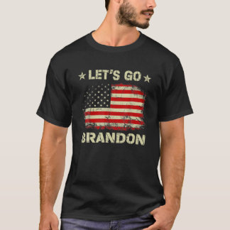 Camiseta Vamos Brandon, la vendimia de la bandera norteamer