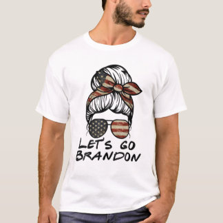 Camiseta Vamos Brandon Messy Hair Bun America Bandera Vamos
