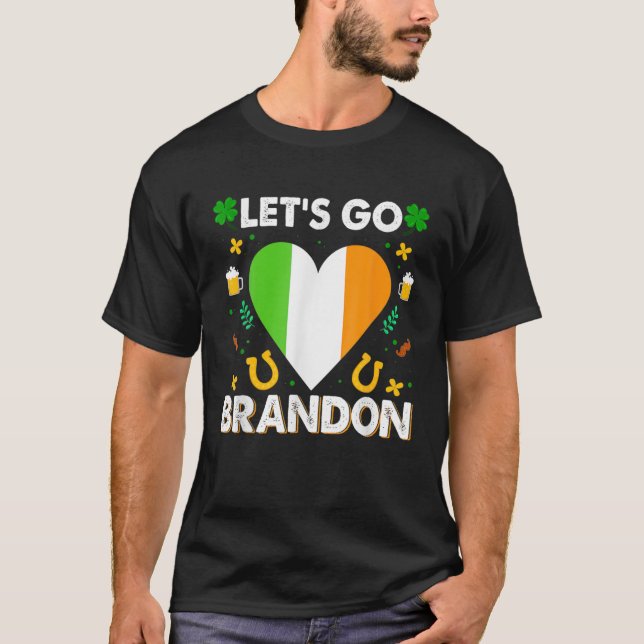 Camiseta Vamos Brandon St Patrick's Day Funny President (Anverso)