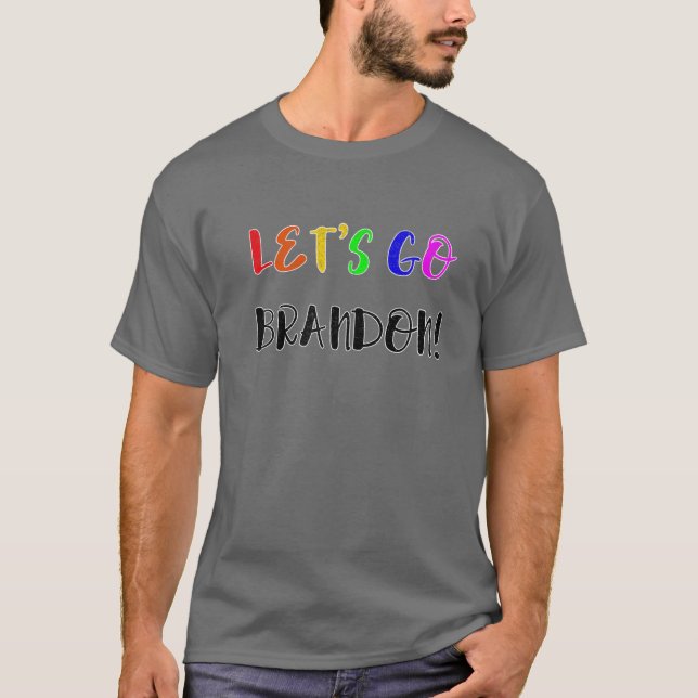 Camiseta Vamos Brandon Tee Vamos Brandon Bandera LGBT LGB (Anverso)
