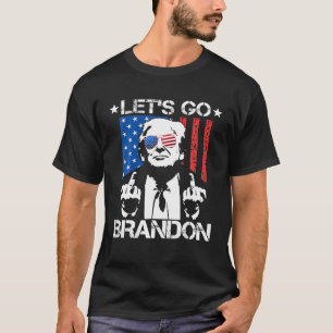 Camiseta Vamos Brandon Trump Bandera de Dedo Medio