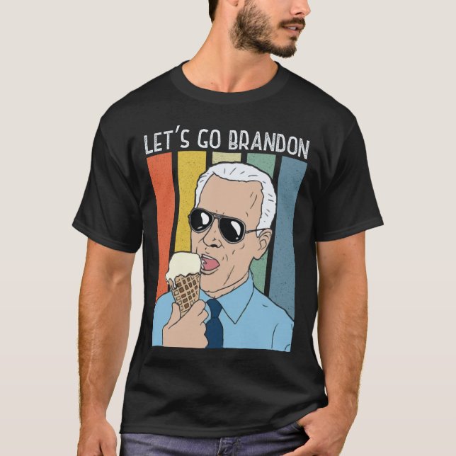 Camiseta Vamos Brandon, un divertido retro meme de helados  (Anverso)